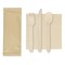 Hoffmaster 6" x 6""dividually Bagged Kraft Napkin with Wood Cutlery PK 500 117530 - alternate 1
